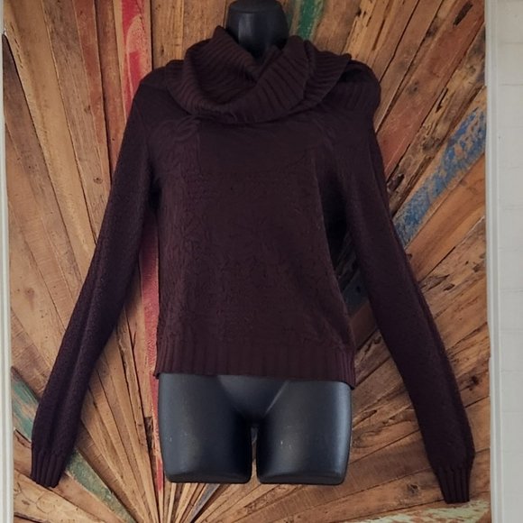 Missoni off shoulder chocolate floral jacquard knit Sweater Sz 40 Made in Italy - Picture 5 of 14